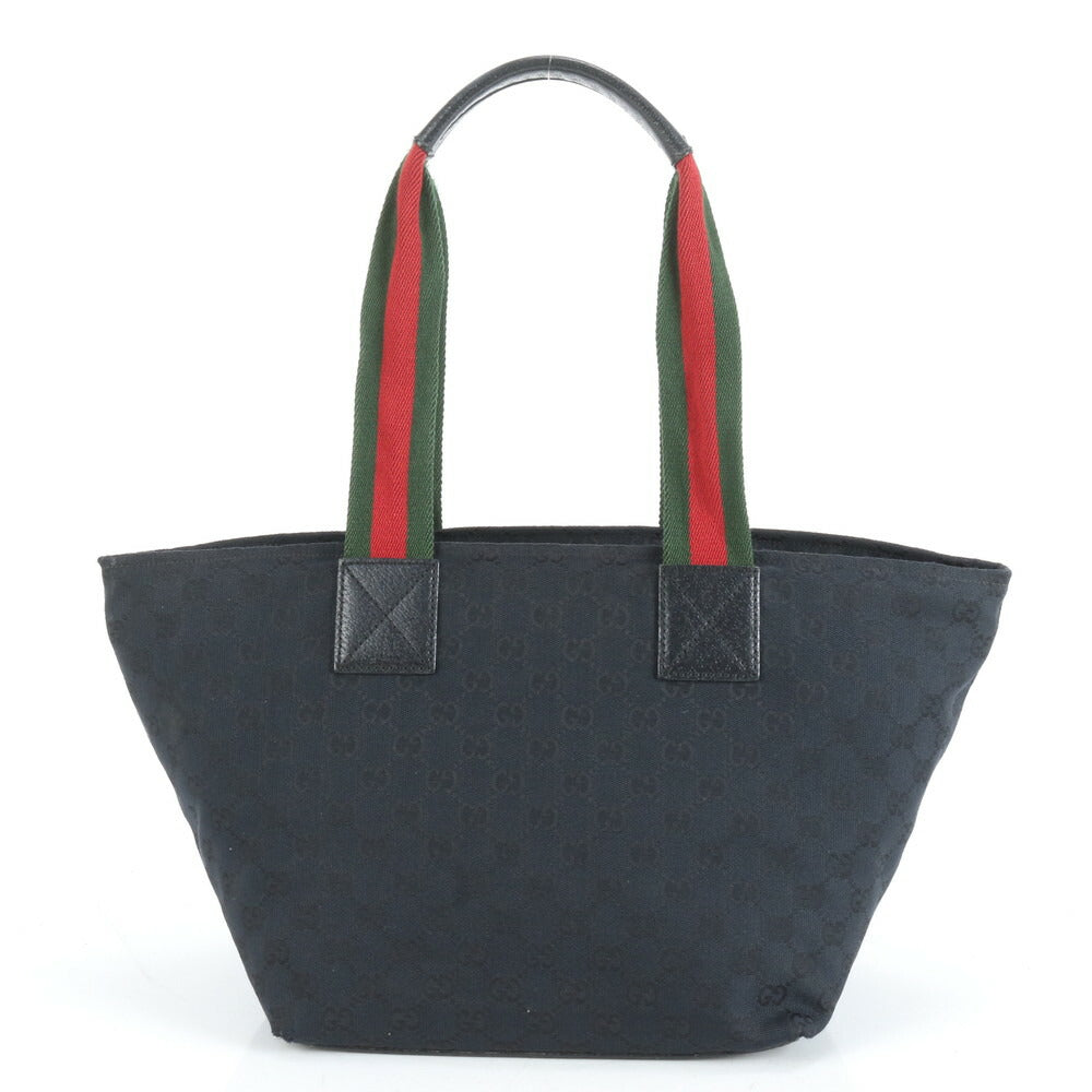 美品 グッチ GG キャンバス シェリー ライン レザー トート バッグ 肩掛け ショルダー ハンド 131230 レディース ERE CR11-1