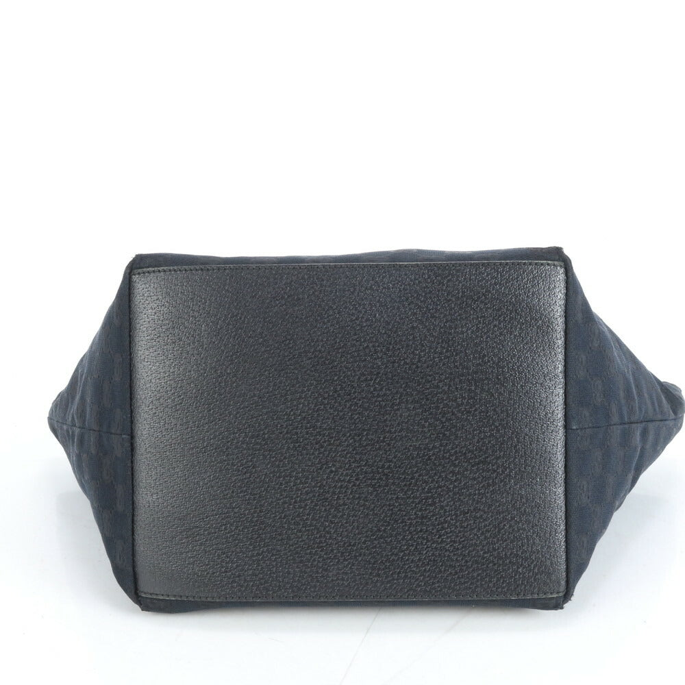 美品 グッチ GG キャンバス シェリー ライン レザー トート バッグ 肩掛け ショルダー ハンド 131230 レディース ERE CR11-1