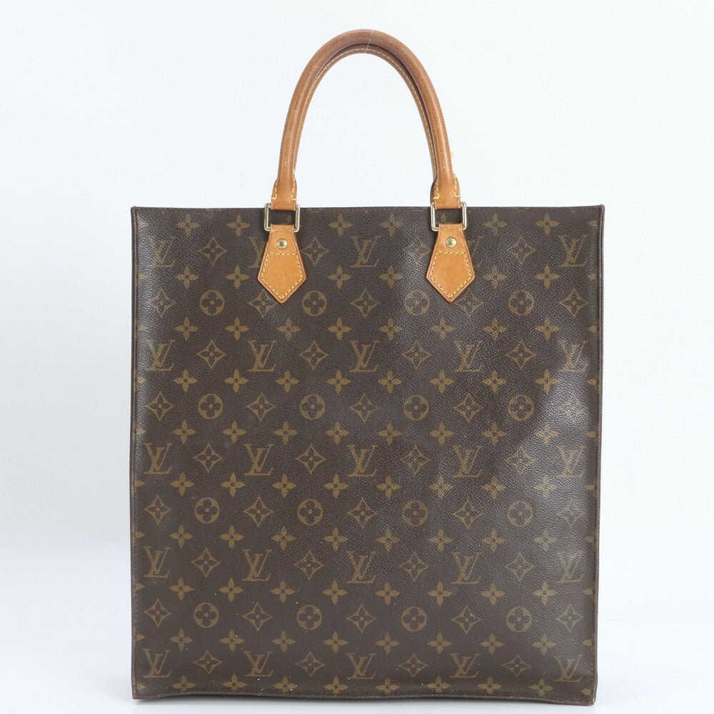 美品 ルイヴィトン モノグラム サック プラ M51140 レザー トート バッグ 肩掛け ショルダー ハンド A4 レディース RRE CR25-2