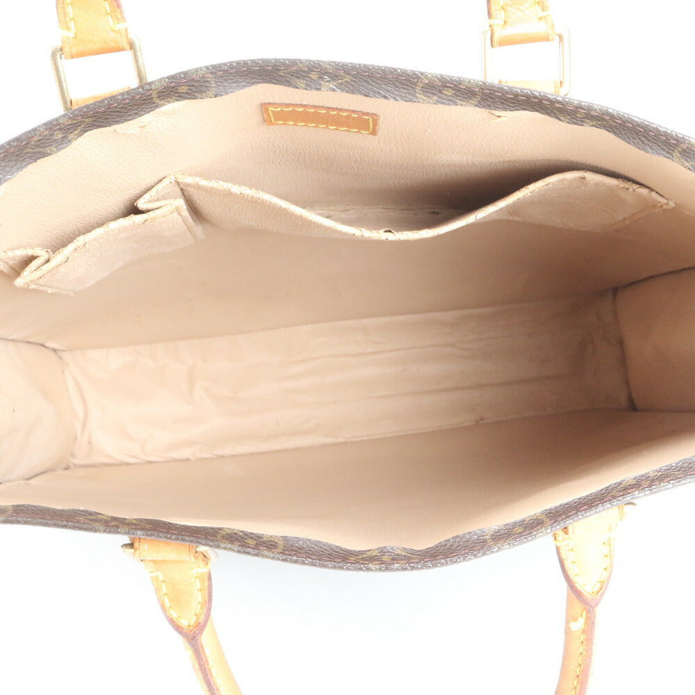 美品 ルイヴィトン モノグラム サック プラ M51140 レザー トート バッグ 肩掛け ショルダー ハンド A4 レディース RRE CR25-2