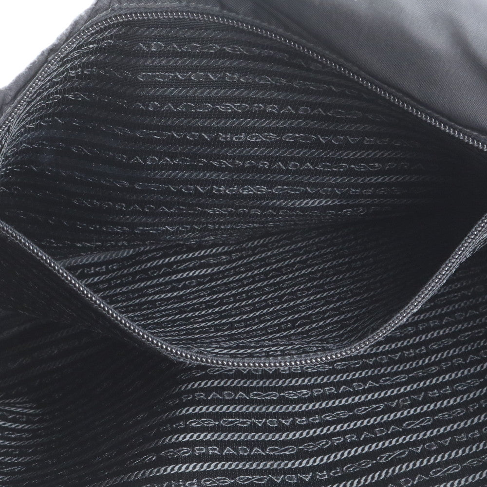 極美品 プラダ テスート ナイロン 三角ロゴ レザー ショルダーバッグ 斜め掛け メッセンジャー ビジネス 通勤 A4 メンズ RRE CR24-3