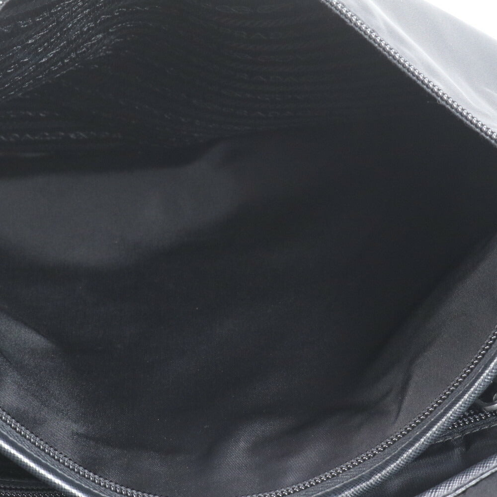 極美品 プラダ テスート ナイロン 三角ロゴ レザー ショルダーバッグ 斜め掛け メッセンジャー ビジネス 通勤 A4 メンズ RRE CR24-3