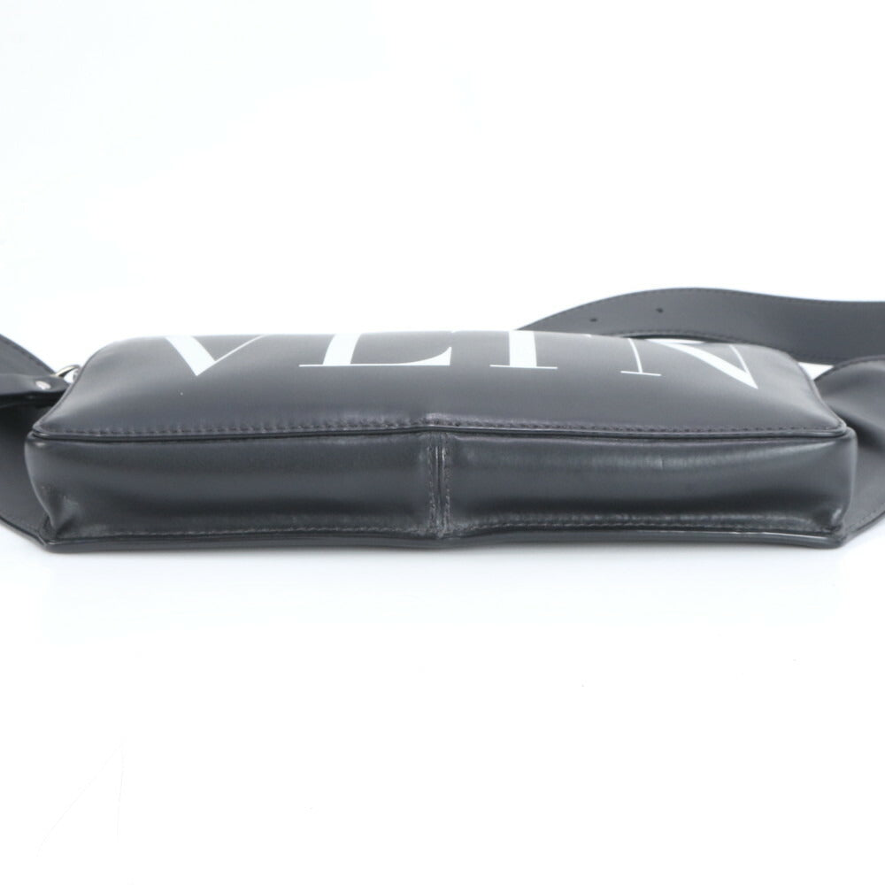 極美品 ヴァレンティノ ガラヴァーニ VLTN ロゴ レザー ボディバッグ 斜め掛け ボディ ウエストポーチ ショルダー メンズ RRE CR23-10