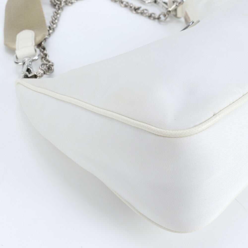 美品 プラダ ギャランティカード付 テスート ナイロン 三角ロゴ レザー 2WAY ショルダーバッグ 斜め掛け 1BH204 レディース RRE CR26-3