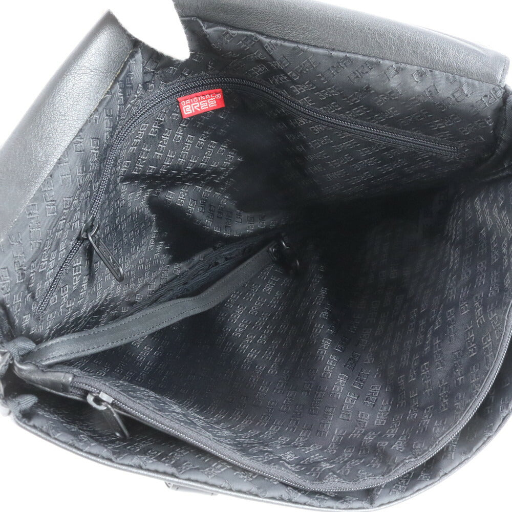 美品 ブリー レザー セカンドバッグ クラッチ ポーチ 通勤 ビジネス ブラック 黒 A4 本革 メンズ EUE CS13-2