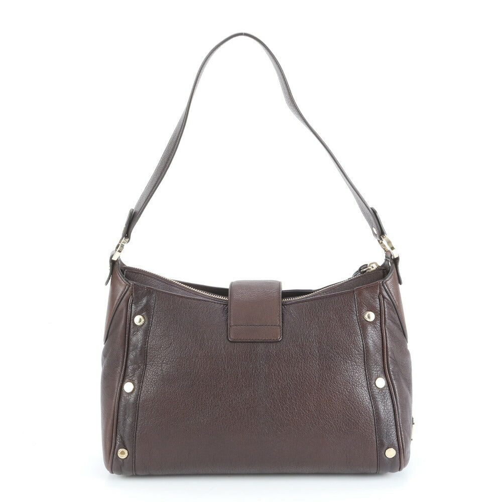 極美品 ブルガリ ブルガリブルガリ レザー ショルダーバッグ 肩掛け ショルダー ハンド ブラウン 茶色 レディース EEE CS17-6