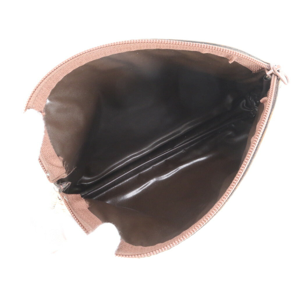 美品 バーバリー ノバ チェック シャドーホース レザー キャンバス 化粧 ポーチ メイク アクセサリー レディース ERE CS8-5