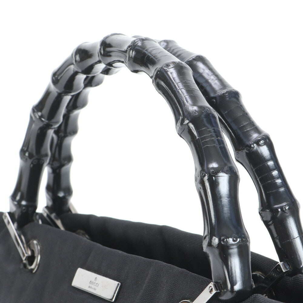 美品 グッチ バンブー レザー ハンドバッグ トート ブラック 黒 002 1016 レディース EEE CS27-2