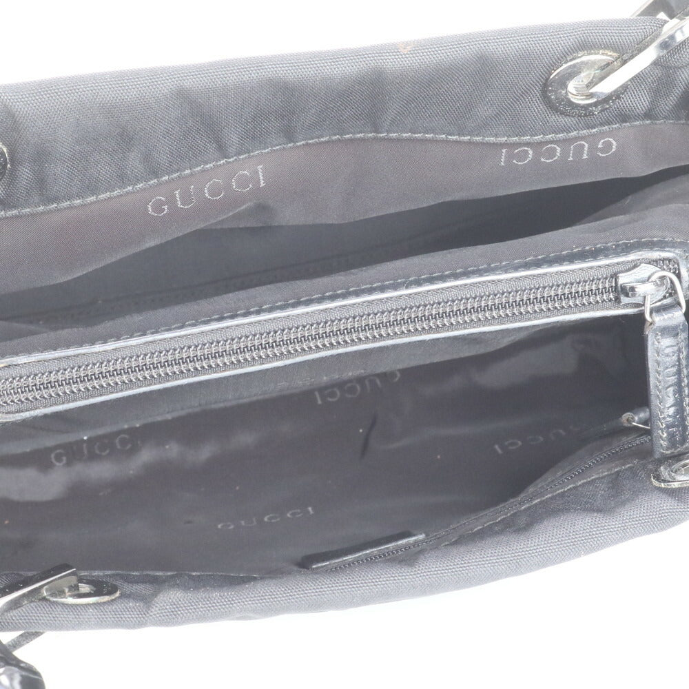 美品 グッチ バンブー レザー ハンドバッグ トート ブラック 黒 002 1016 レディース EEE CS27-2