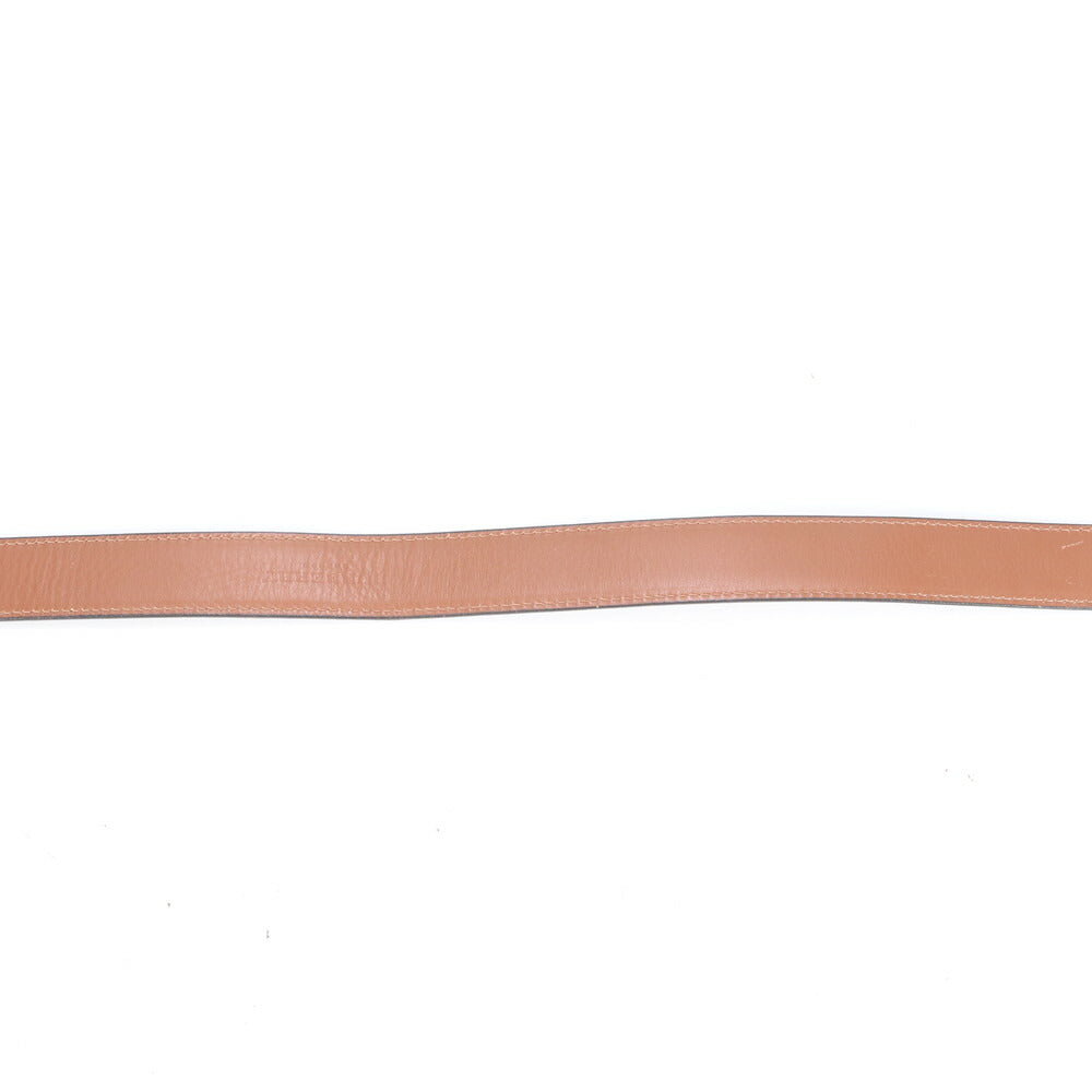 美品 バーバリー レザー ベルト シルバー バックル ブラウン 茶色 ビジネス スーツ カジュアル ブランド メンズ RRE CS29-2