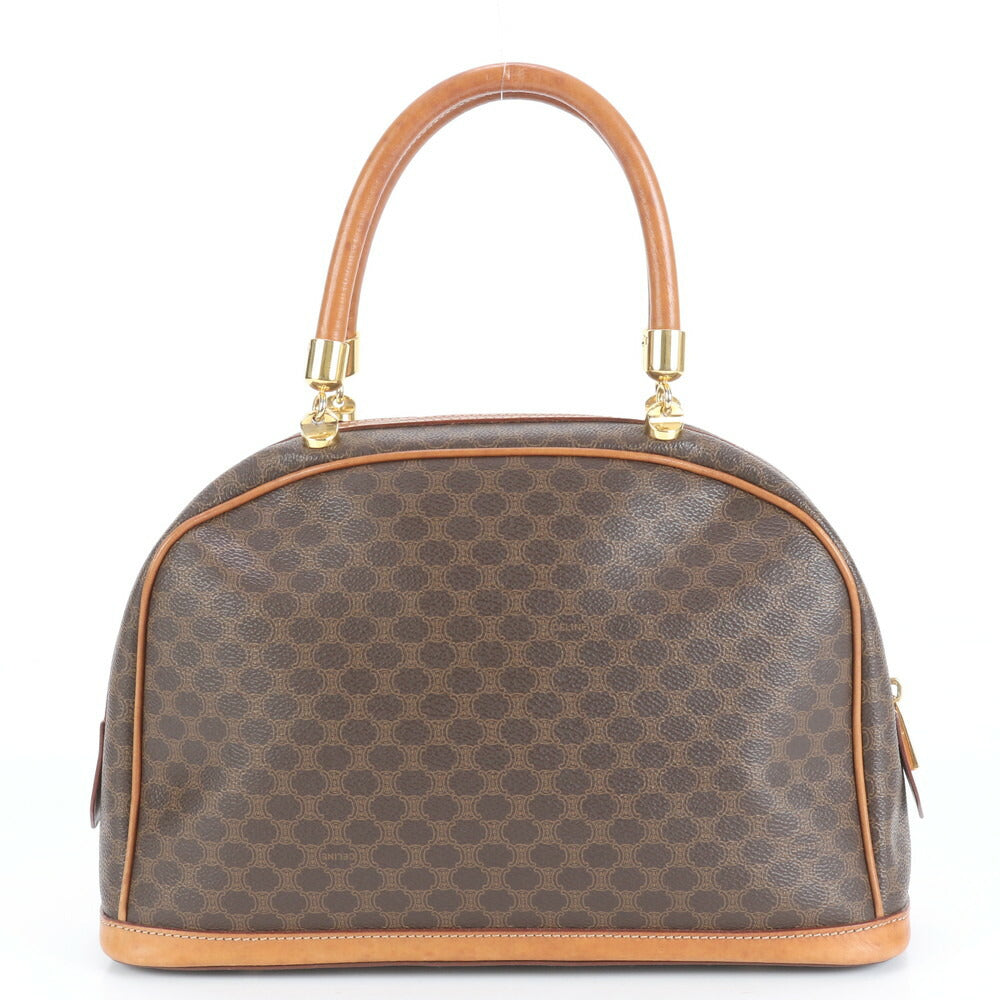 極美品 ヴィンテージ セリーヌ マカダム トリオンフ ショルダー ハンド ゴールド レザー トート バッグ レディース 革 CT9-5