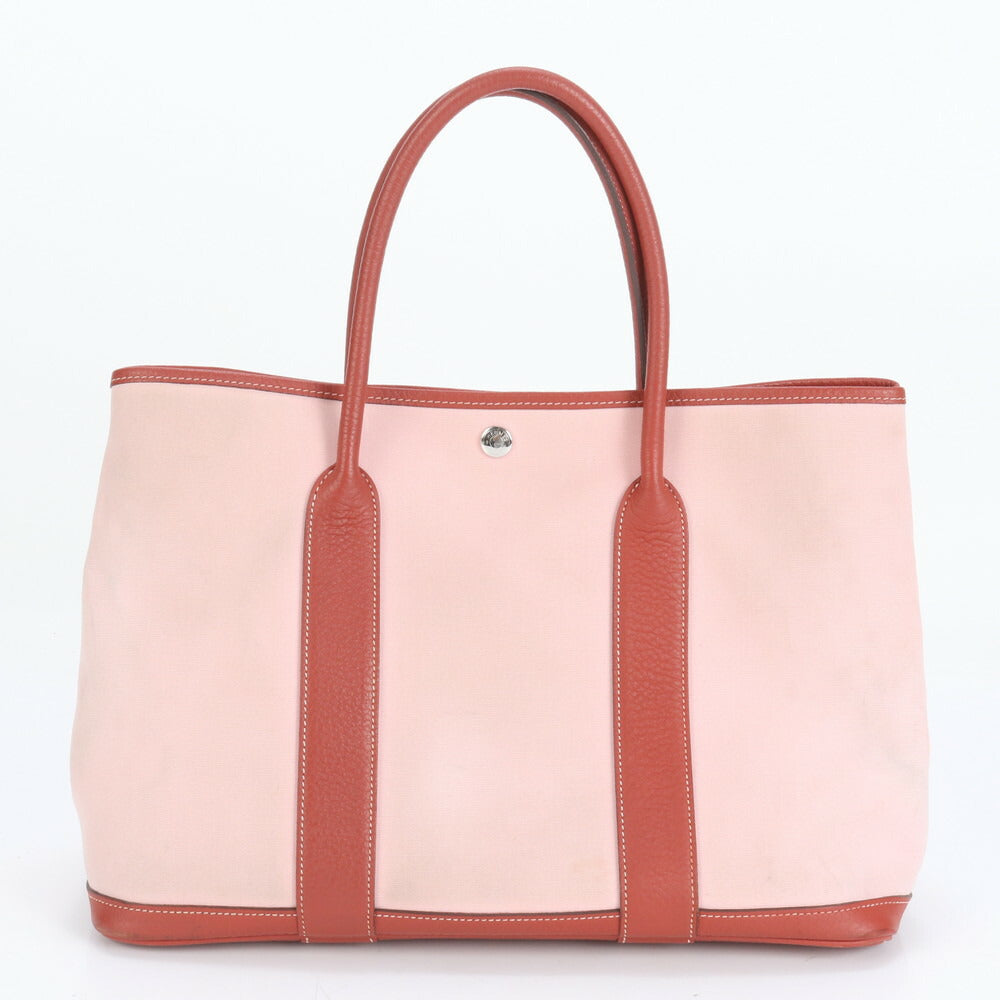 美品 エルメス T 刻印 ガーデンパーティ PM トワルオフィシエ レザー トート バッグ 肩掛け ショルダー A4 レディース VEE CT26-3