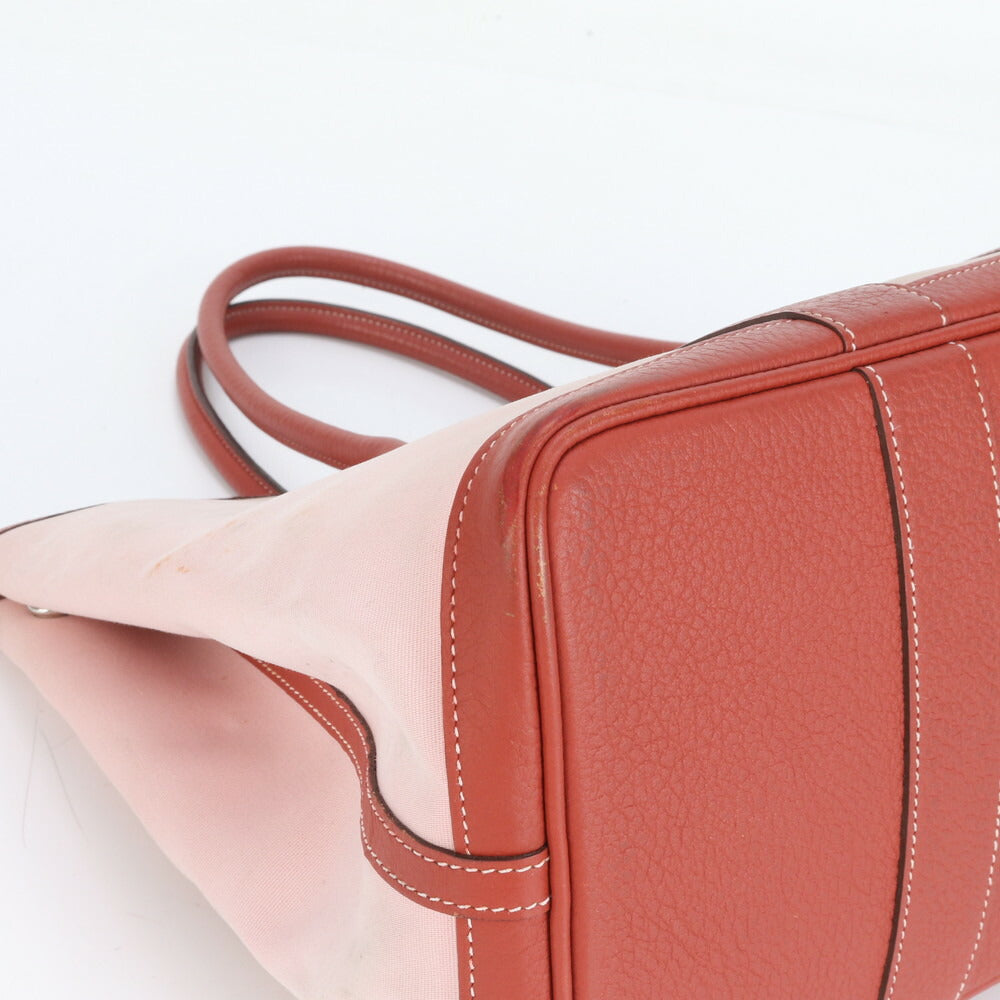 美品 エルメス T 刻印 ガーデンパーティ PM トワルオフィシエ レザー トート バッグ 肩掛け ショルダー A4 レディース VEE CT26-3