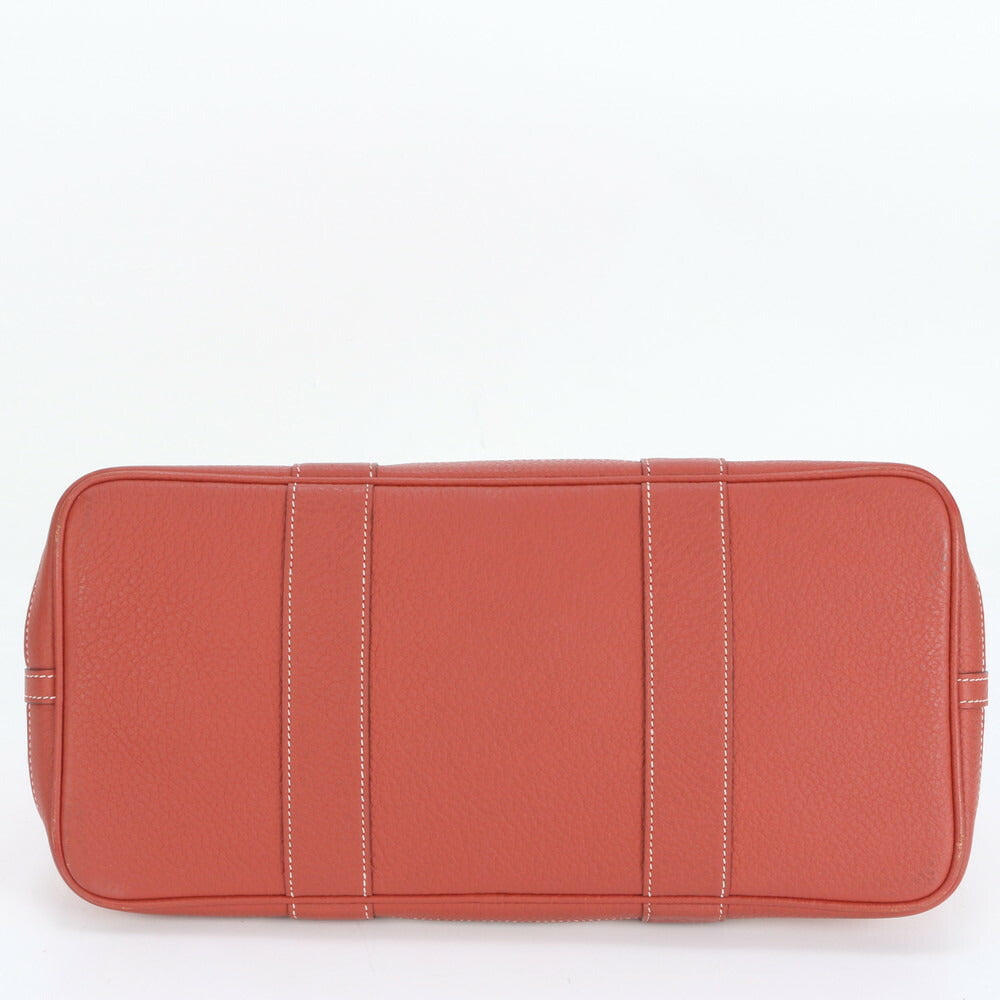 美品 エルメス T 刻印 ガーデンパーティ PM トワルオフィシエ レザー トート バッグ 肩掛け ショルダー A4 レディース VEE CT26-3