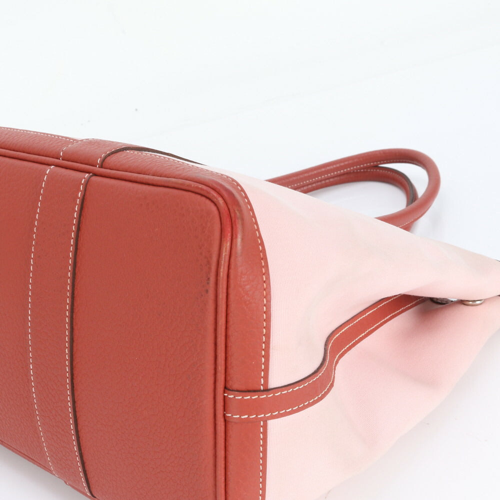 美品 エルメス T 刻印 ガーデンパーティ PM トワルオフィシエ レザー トート バッグ 肩掛け ショルダー A4 レディース VEE CT26-3