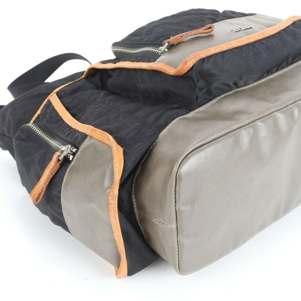 美品 ポールスミス レザー ナイロン ショルダーバッグ 斜め掛け メッセンジャー 通勤 ブラック 黒 A4 メンズ RMM CU10-8