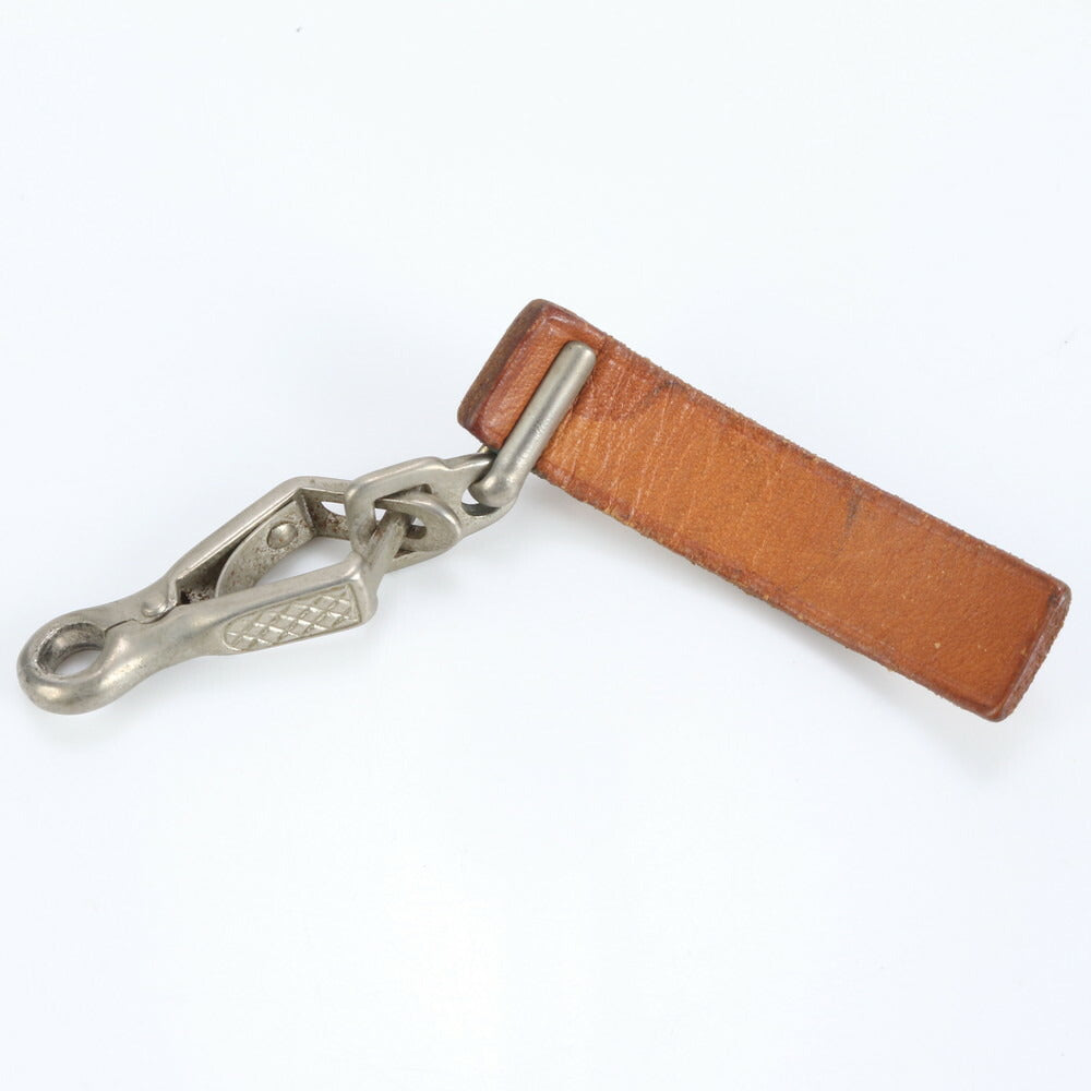 美品 エルメス エールバッグ 用 レザー ストッパー 留め具 パーツ 部品 シルバー 金具 メンズ RRE CU17-6