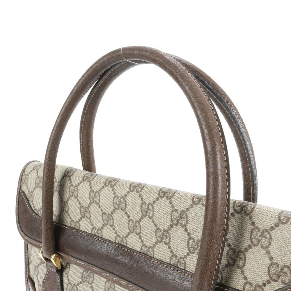 極美品 ヴィンテージ オールド グッチ GG スプリーム レザー トート バッグ ショルダー ビジネス 通勤 書類鞄 A4 メンズ EUE CV3-6