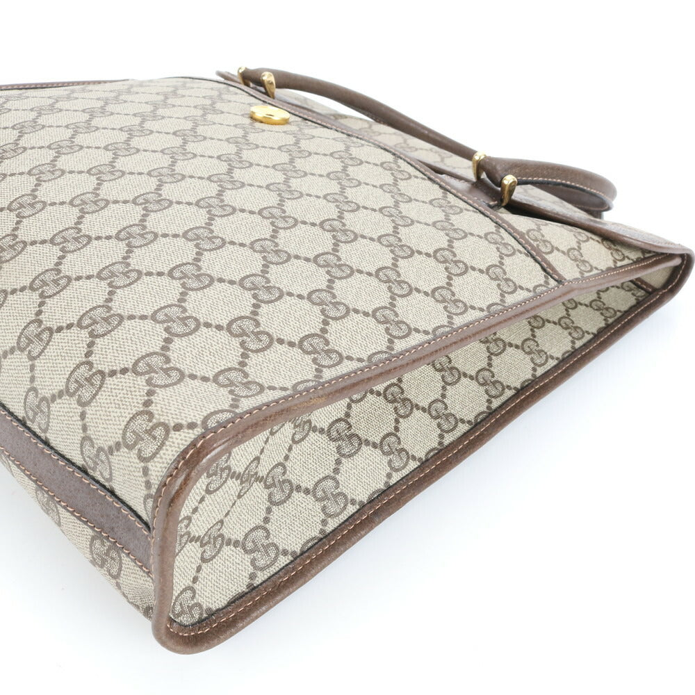 極美品 ヴィンテージ オールド グッチ GG スプリーム レザー トート バッグ ショルダー ビジネス 通勤 書類鞄 A4 メンズ EUE CV3-6