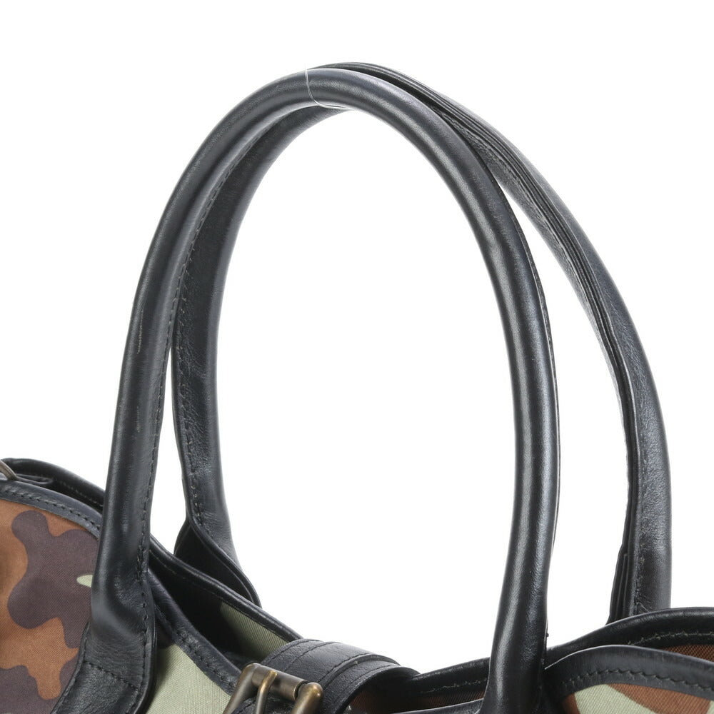 極美品 オロビアンコ ベノス 迷彩 カモフラージュ レザー 2WAY トート バッグ 斜め掛け ショルダー 書類鞄 A4 メンズ EUE CV4-7