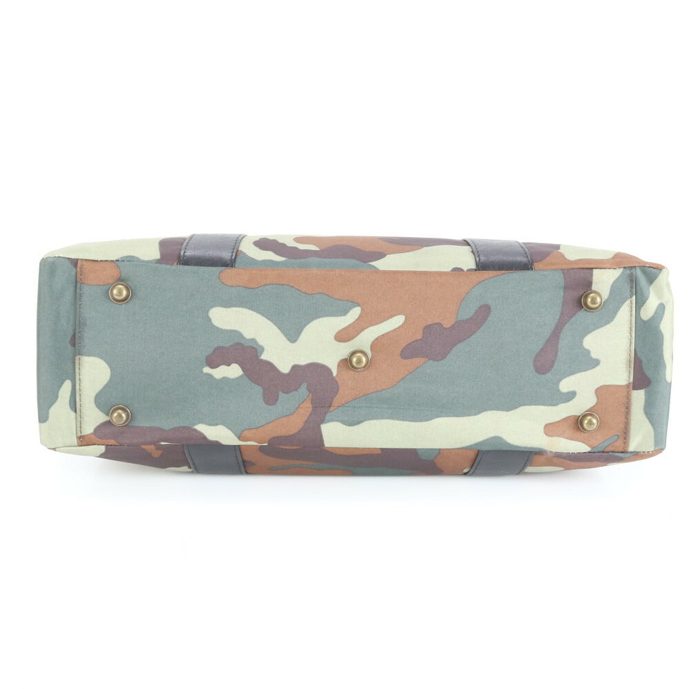 極美品 オロビアンコ ベノス 迷彩 カモフラージュ レザー 2WAY トート バッグ 斜め掛け ショルダー 書類鞄 A4 メンズ EUE CV4-7