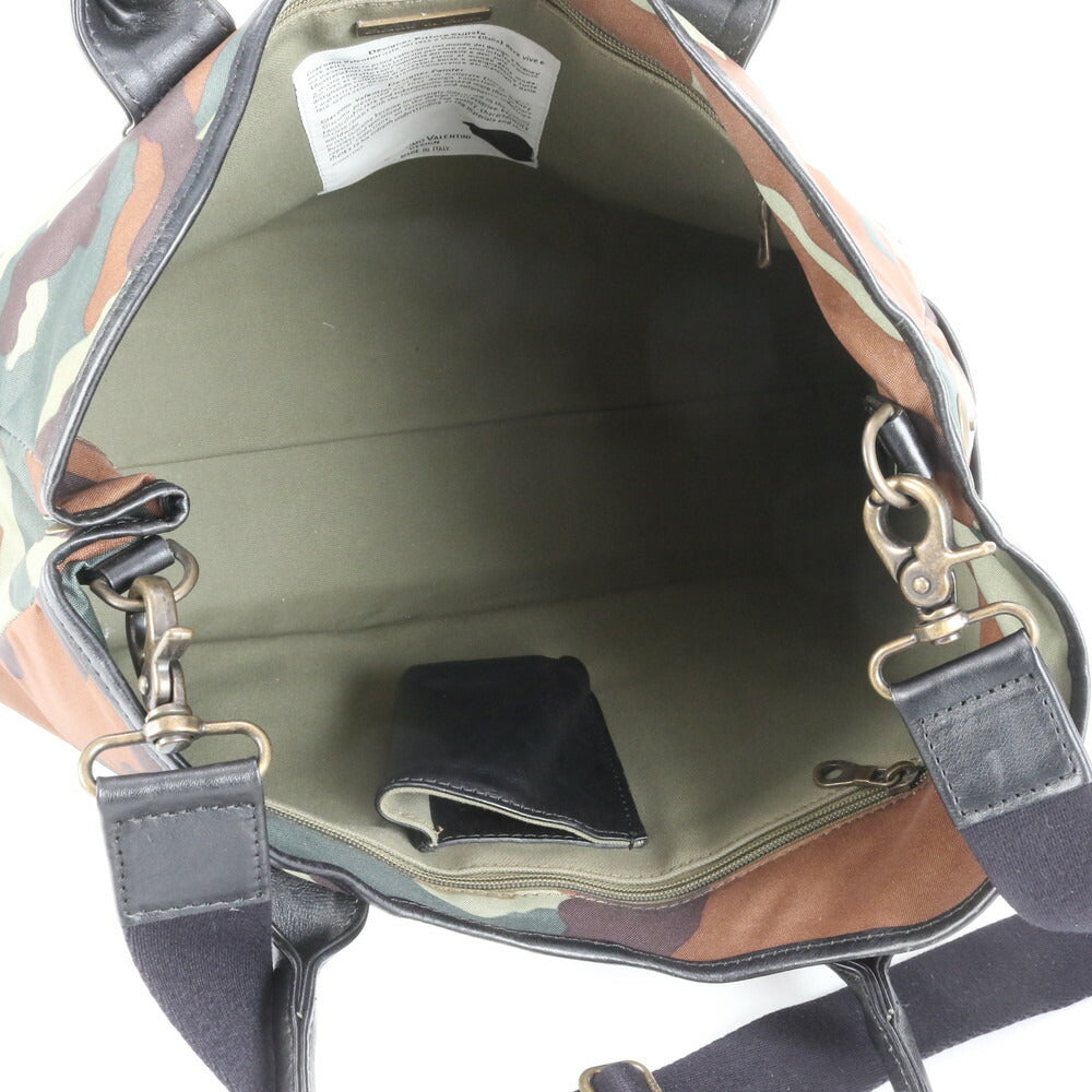 極美品 オロビアンコ ベノス 迷彩 カモフラージュ レザー 2WAY トート バッグ 斜め掛け ショルダー 書類鞄 A4 メンズ EUE CV4-7