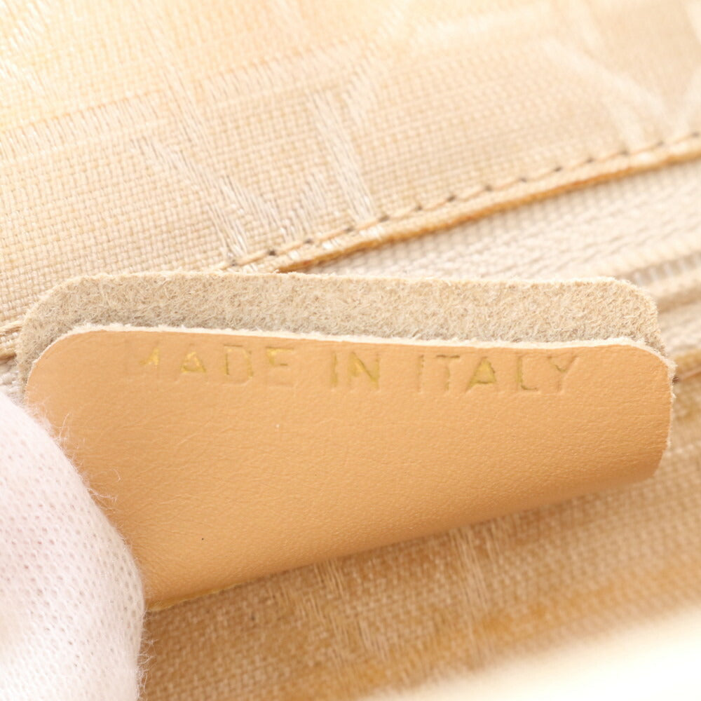 クリスチャンディオール レディディオール レザー ハンドバッグ トート ベージュ ゴールド 金具 本革 レディース EEE CV5-5