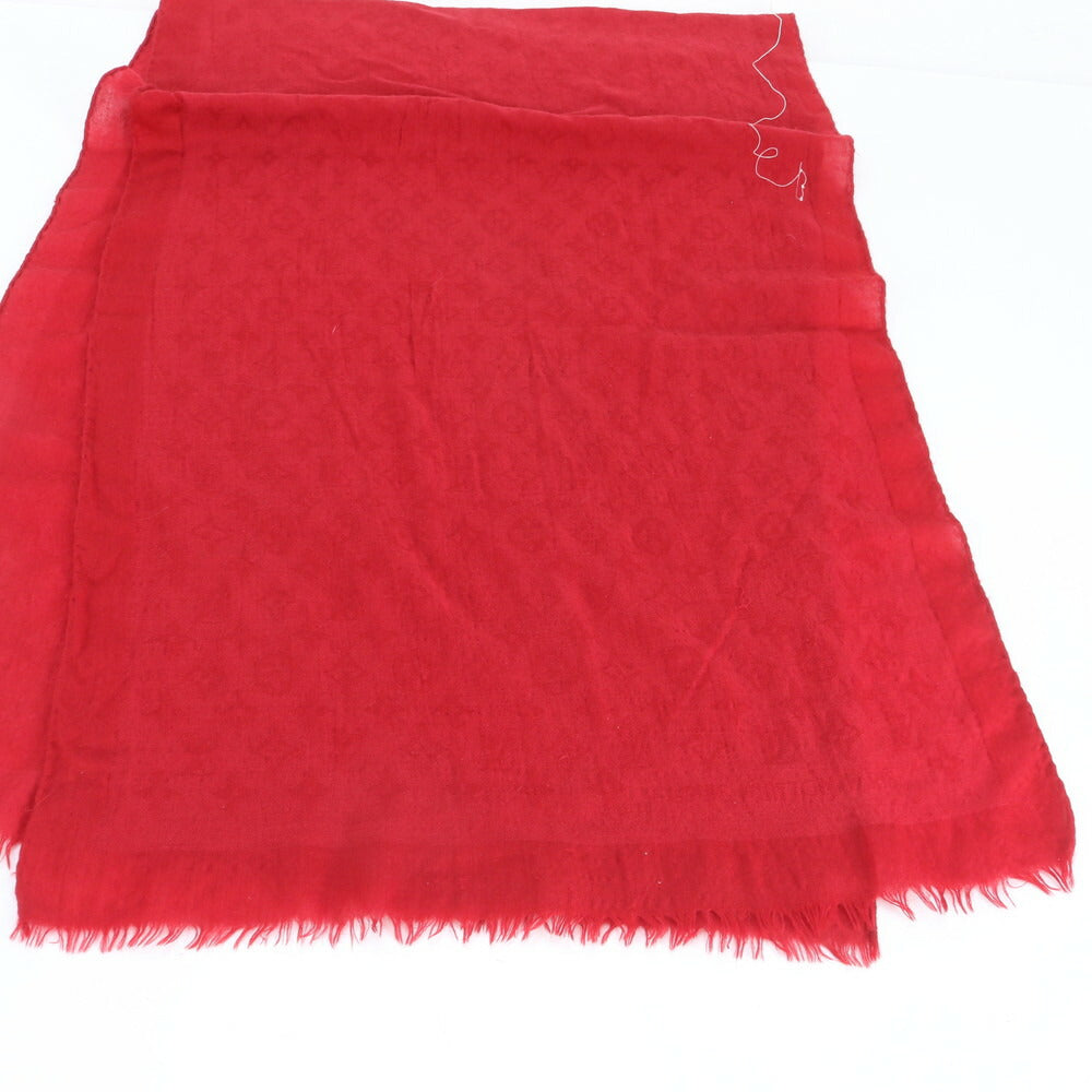 美品 ルイヴィトン モノグラム フリンジ マフラー 大判 ストール ショール ひざ掛け 秋 冬 防寒 レディース EEE CV7-1