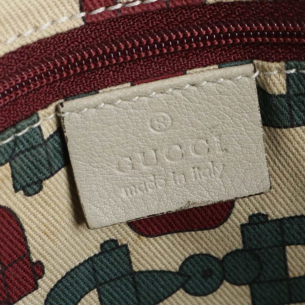 美品 グッチ グッチシマ プリンシー リボン レザー トート バッグ 肩掛け ショルダー ハンド 163805 ベージュ レディース ERE CV8-2