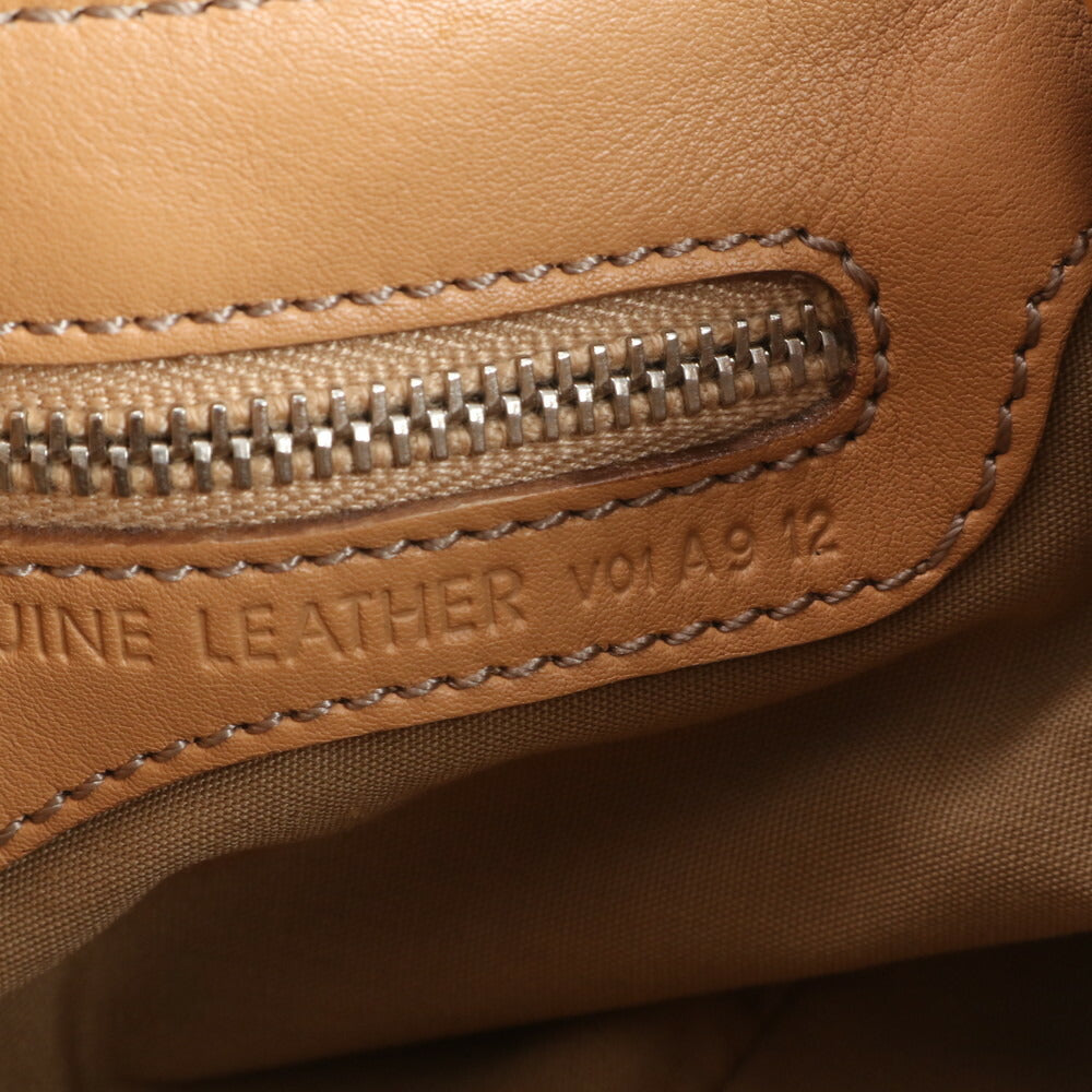 極美品 トッズ レザー 2WAY ショルダーバッグ 肩掛け トート ハンド シルバー 金具 レディース ERE CV8-9