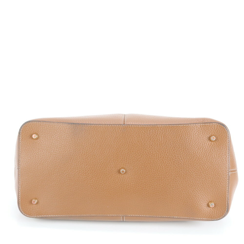 極美品 フルラ ダフネ レザー トート バッグ 肩掛け ショルダー ハンド ブラウン 茶色 レディース ERE CV11-1