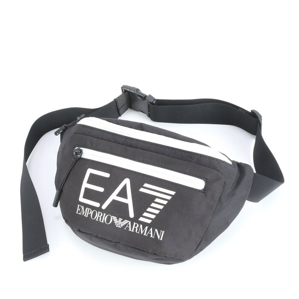 新品同様 エンポリオ・アルマーニ EA7 ウエスト バッグ ボディ ウエストポーチ ショルダー トート ブラック 黒 メンズ ERE CV6-8