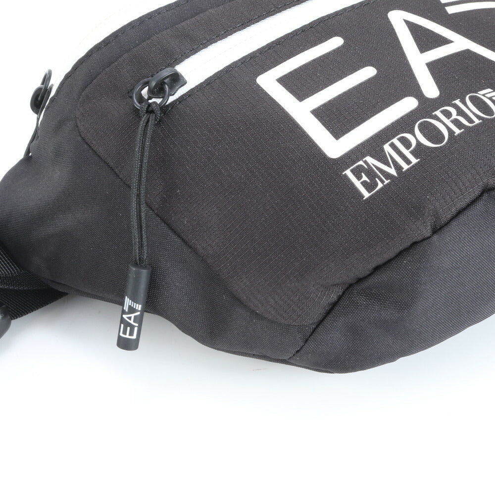 新品同様 エンポリオ・アルマーニ EA7 ウエスト バッグ ボディ ウエストポーチ ショルダー トート ブラック 黒 メンズ ERE CV6-8
