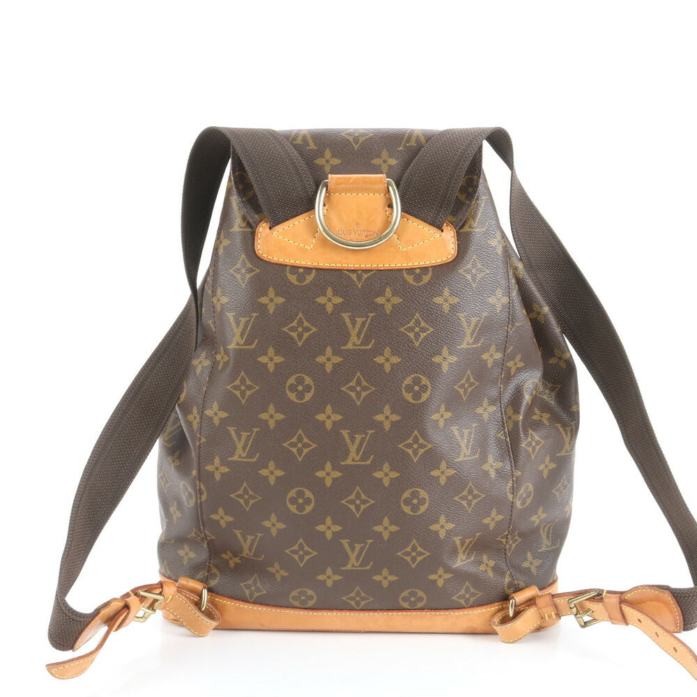 極美品 ルイヴィトン モノグラム モンスリ GM M51135 レザー リュックサック リュック バックパック バッグ A4 レディース ERE CV6-7