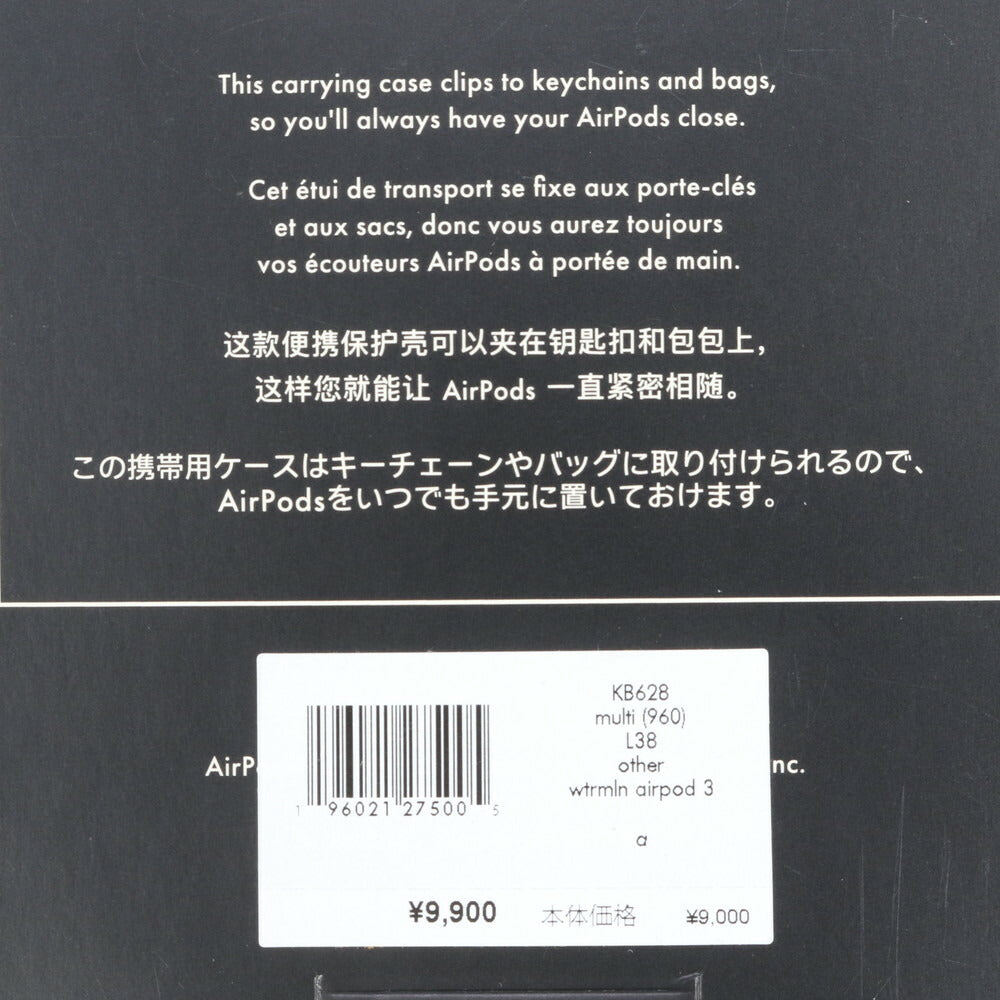 未使用 ケイトスペード ワット ア メロン シリコン AirPods ケース 第3世代 スイカ ワイヤレス イヤホン カバー レディース ERE CV6-9