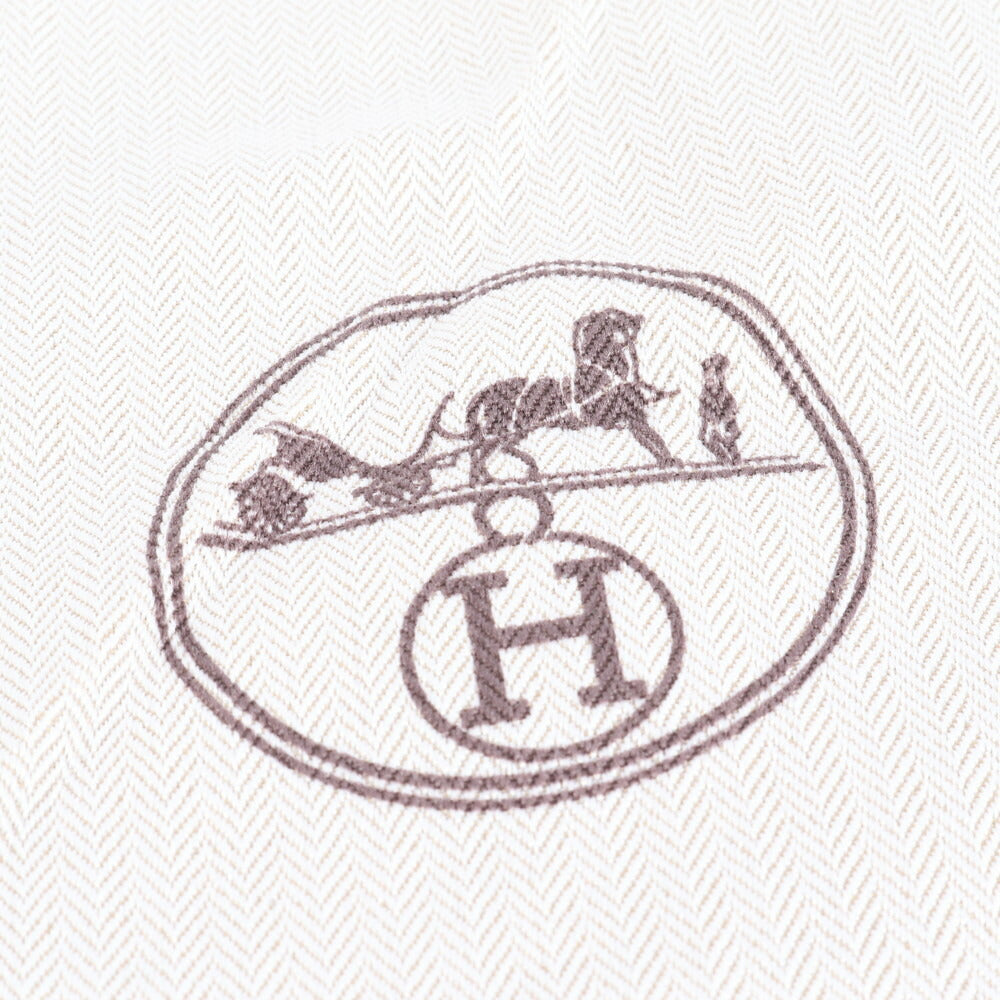 極美品 エルメス 保存袋 巾着 ショッパー バッグ 用 ヘリンボーン 収納 袋 小物 メンズ レディース ERE CV6-10