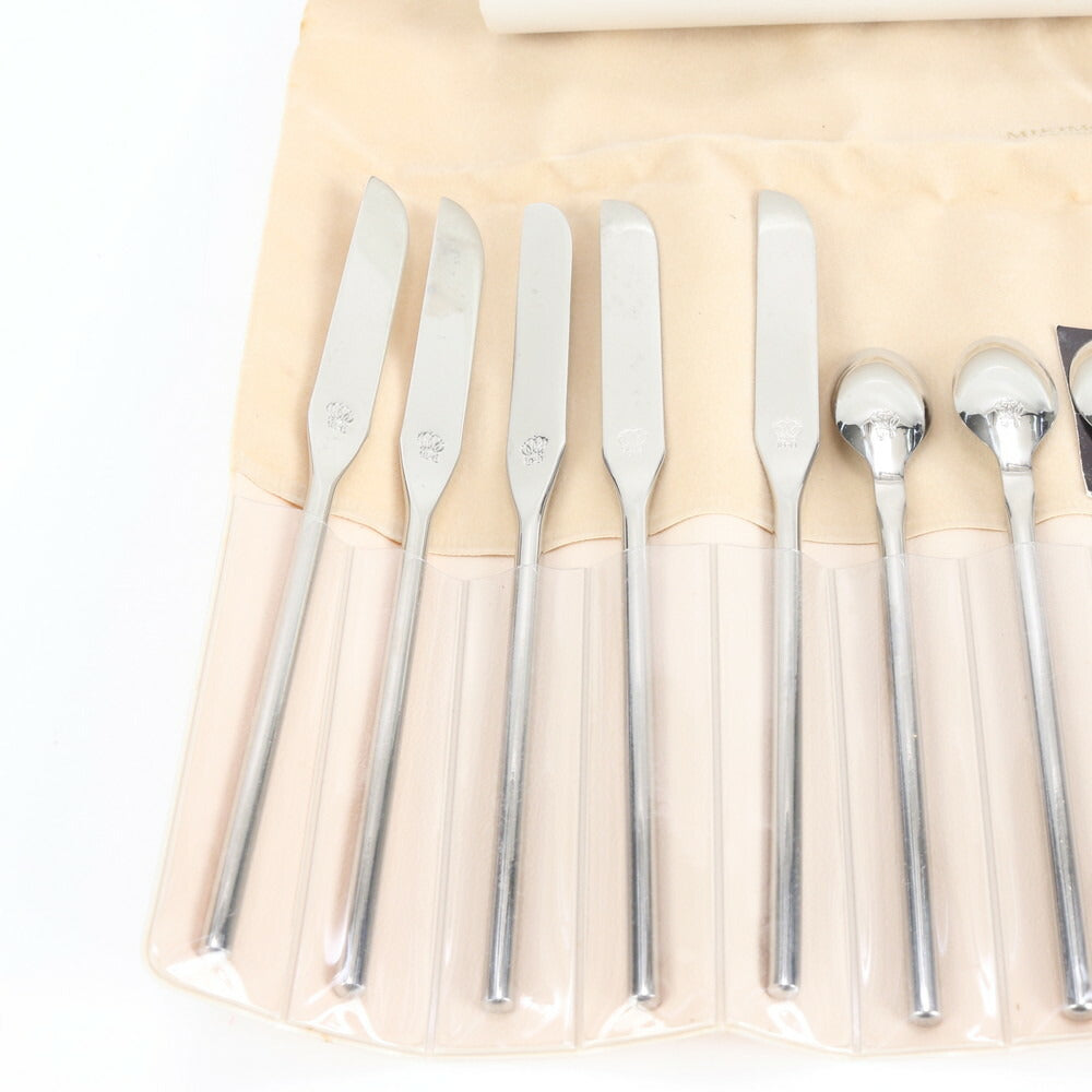 美品 ミキモト カトラリー セット デザート ナイフ フォーク スプーン シルバー 食器 メンズ レディース EEE CV13-6