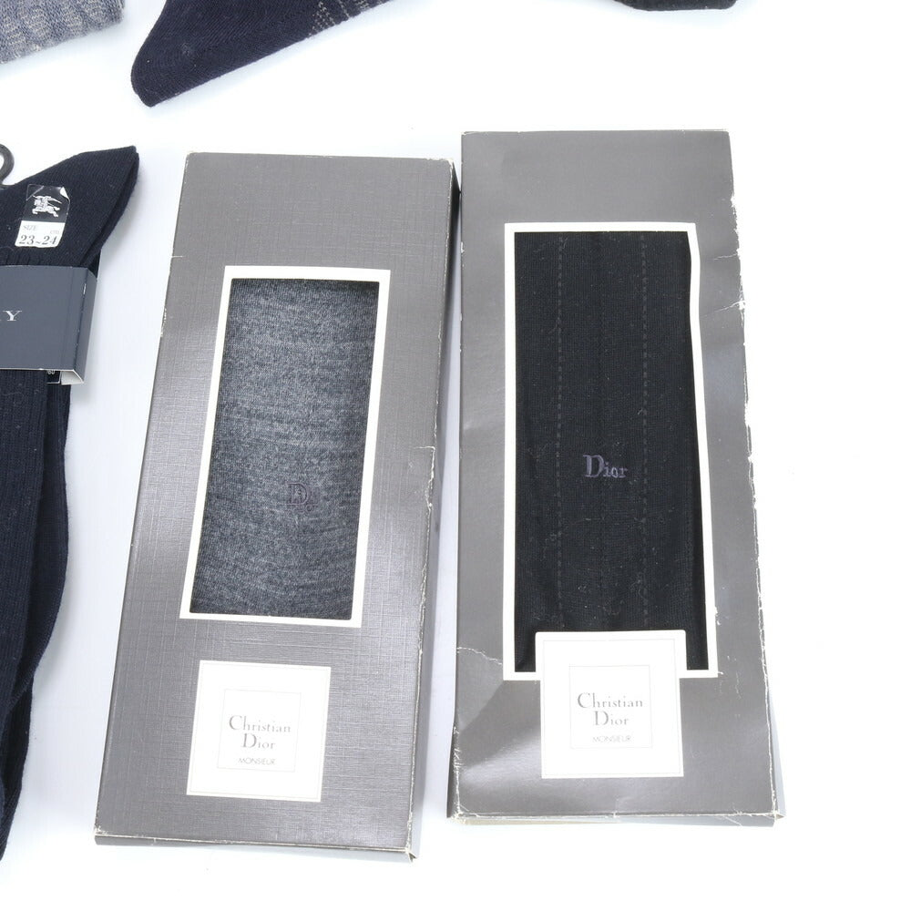 新品同様 まとめ 8点 セット クリスチャンディオール バーバリー など 靴下 シューズ ソックス メンズ レディース ERE CV12-10