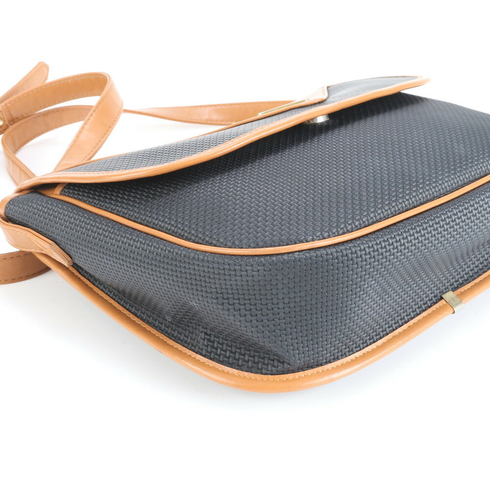 極美品 ヴィンテージ YSL イヴ サンローラン 三角プレート クロスボディ レザー ショルダーバッグ 斜め掛け レディース EEE CV13-4