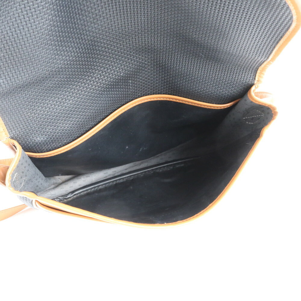 極美品 ヴィンテージ YSL イヴ サンローラン 三角プレート クロスボディ レザー ショルダーバッグ 斜め掛け レディース EEE CV13-4