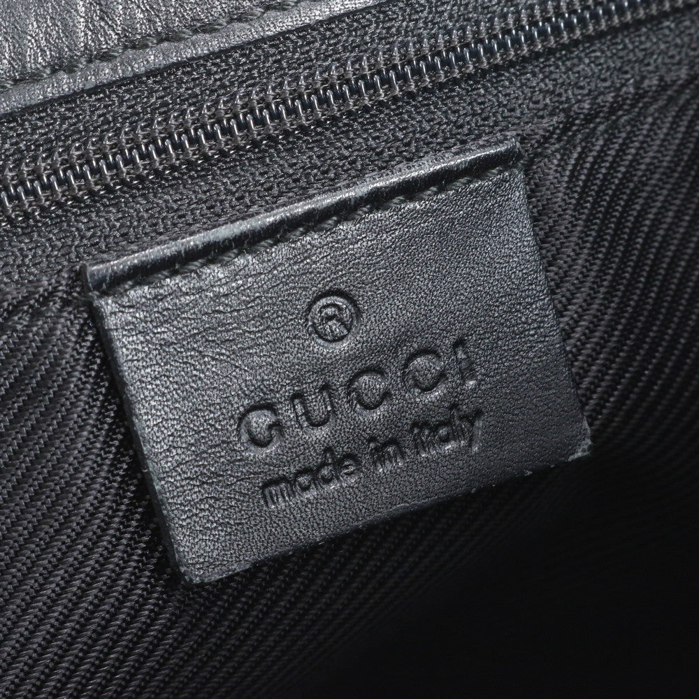 美品 グッチ GG キャンバス 31244 レザー トート バッグ 肩掛け ショルダー ハンド ブラック 黒 レディース EUE CV15-3