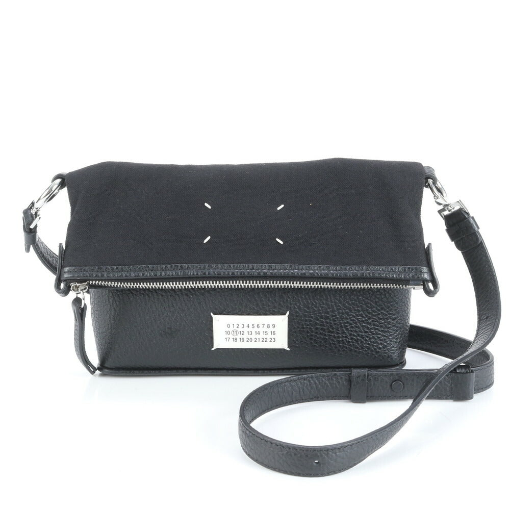 新品同様 メゾン マルジェラ 商品カード付 5AC ホーボー スモール レザー ショルダーバッグ 斜め掛け トート メンズ EUE CV17-10