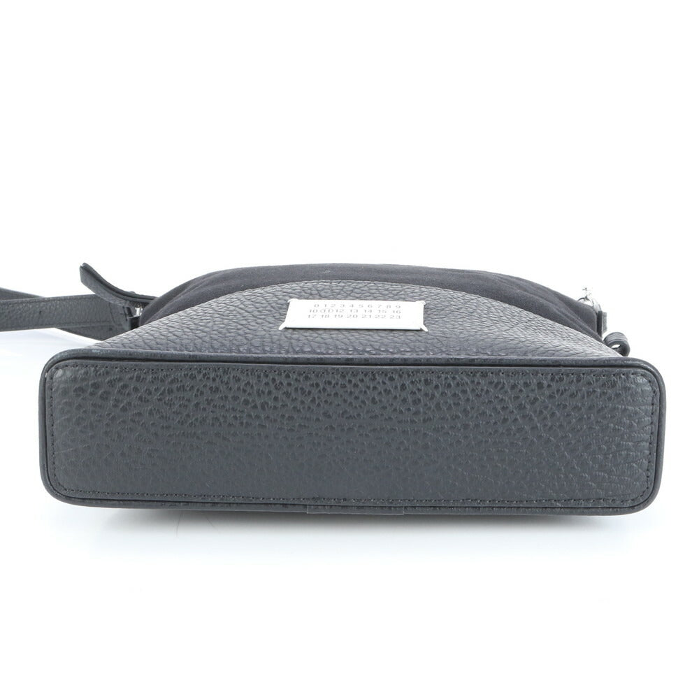 新品同様 メゾン マルジェラ 商品カード付 5AC ホーボー スモール レザー ショルダーバッグ 斜め掛け トート メンズ EUE CV17-10