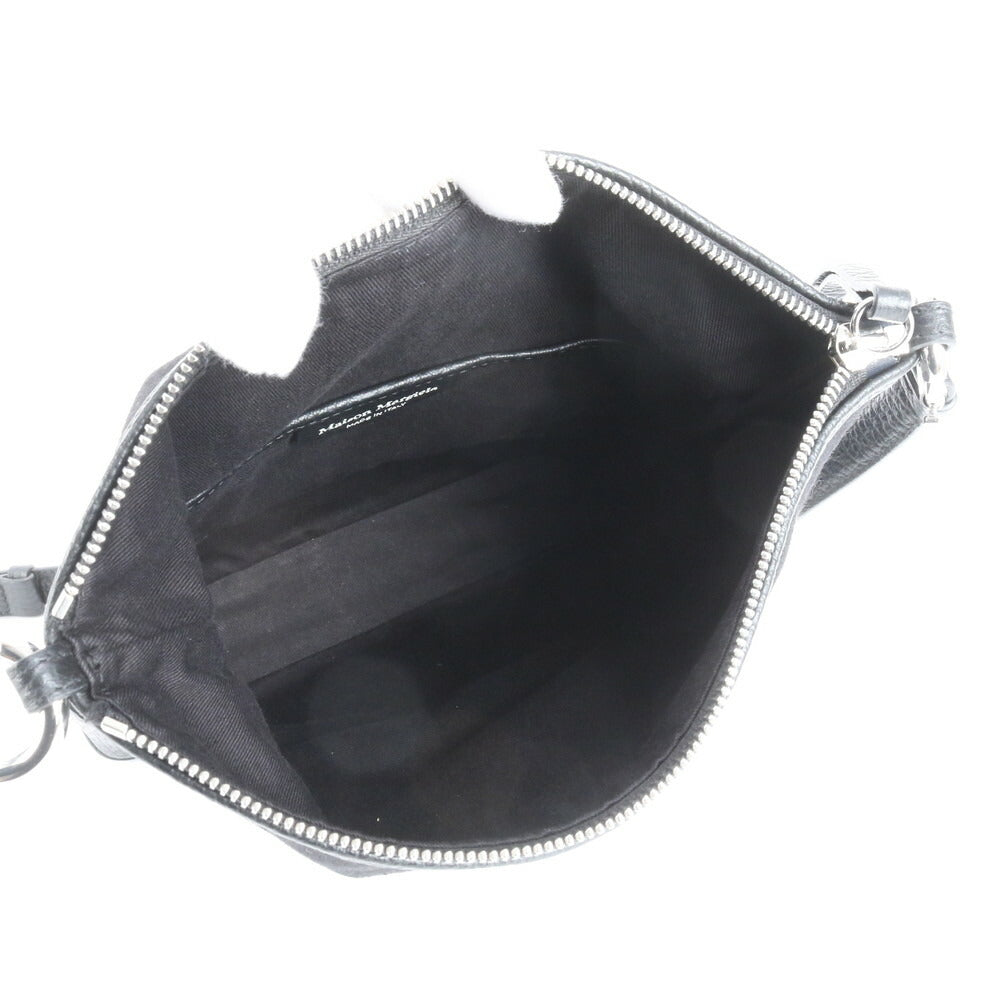 新品同様 メゾン マルジェラ 商品カード付 5AC ホーボー スモール レザー ショルダーバッグ 斜め掛け トート メンズ EUE CV17-10