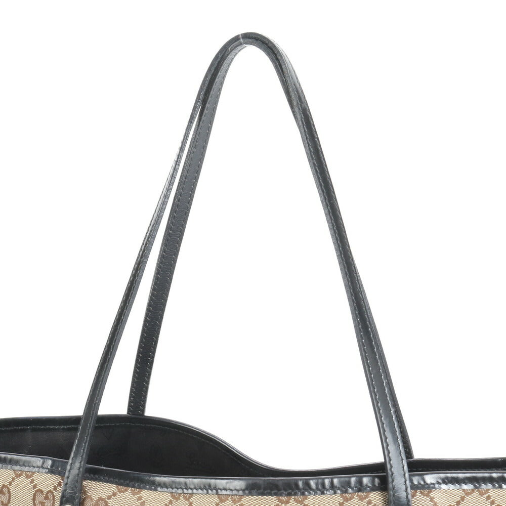 極美品 グッチ GG キャンバス ジョリー チャーム レザー トート バッグ 肩掛け ショルダー ハンド 211976 レディース EUE CV18-7