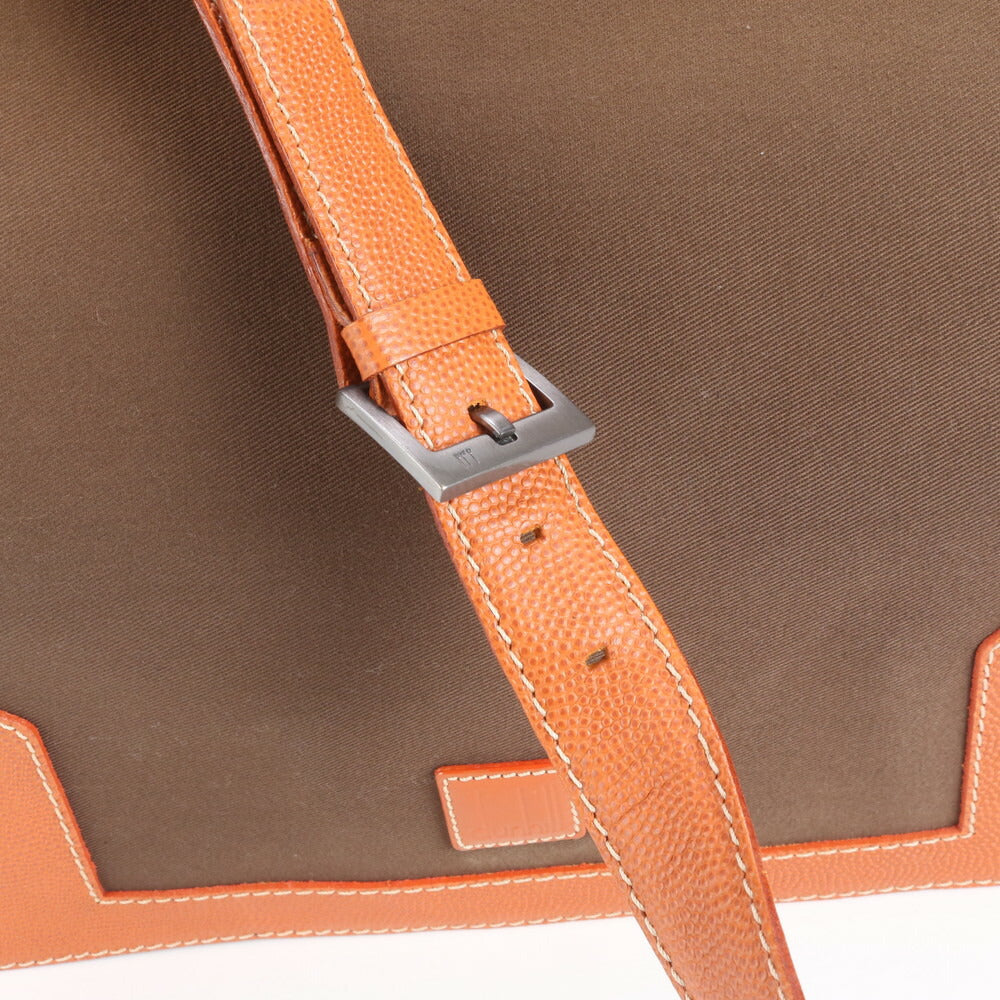 極美品 ダンヒル レザー ショルダーバッグ 斜め掛け メッセンジャー ビジネス 通勤 トート ブラウン 茶色 A4 メンズ EUE CV19-4