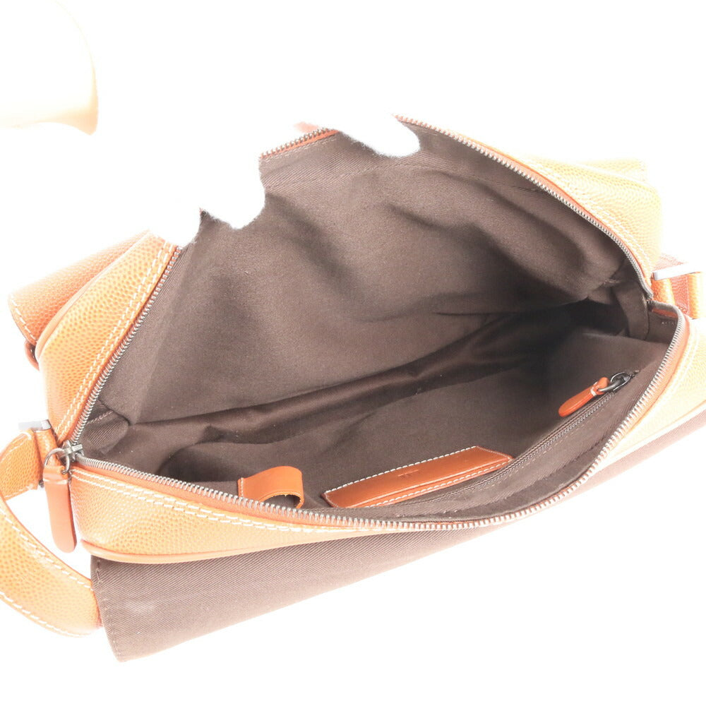 極美品 ダンヒル レザー ショルダーバッグ 斜め掛け メッセンジャー ビジネス 通勤 トート ブラウン 茶色 A4 メンズ EUE CV19-4