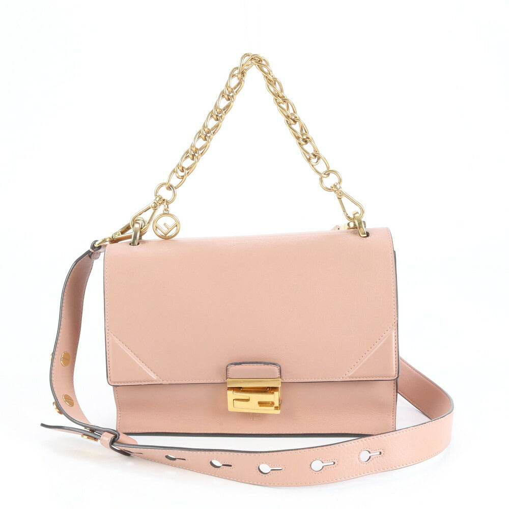 極美品 フェンディ キャンユー レザー 2WAY ショルダーバッグ 斜め掛け クロスボディ ピンク ハンド 8BT313 レディース EUE CV20-5