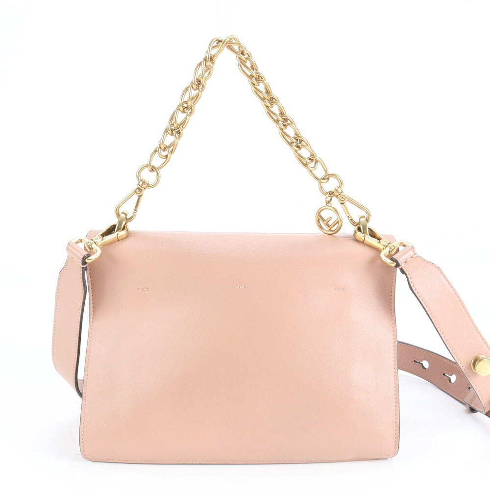 極美品 フェンディ キャンユー レザー 2WAY ショルダーバッグ 斜め掛け クロスボディ ピンク ハンド 8BT313 レディース EUE CV20-5