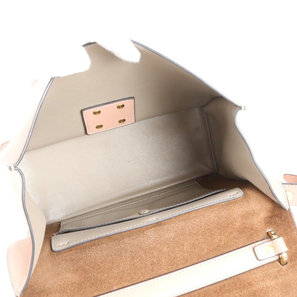 極美品 フェンディ キャンユー レザー 2WAY ショルダーバッグ 斜め掛け クロスボディ ピンク ハンド 8BT313 レディース EUE CV20-5